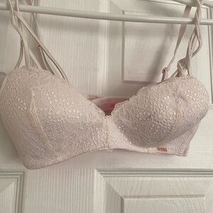 PINK Victoria's Secret White Lace Bra